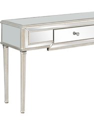 Morgan 48 in. Silver Rectangle Glass Console Table