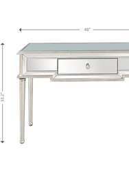 Morgan 48 in. Silver Rectangle Glass Console Table