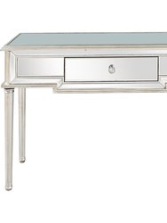 Morgan 48 in. Silver Rectangle Glass Console Table - Silver