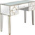Ophelia 43.25 in. Antique Silver Rectangle Glass Console Table