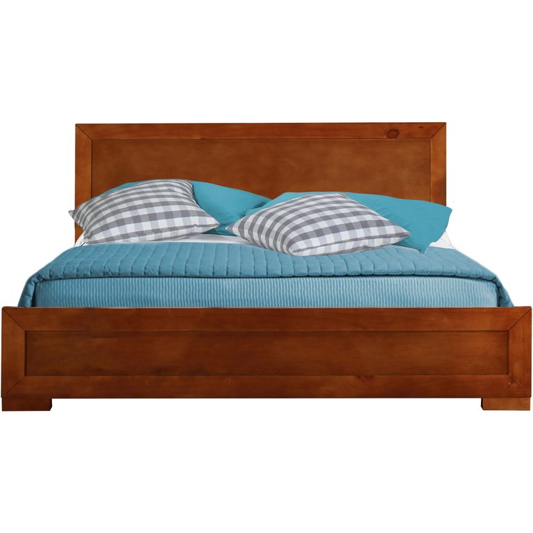 Oxford Brown Cherry Platform Bed - Cherry