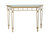 Phoebe 47.25 in. Antique Silver Free form Glass Console Table