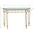 Phoebe 47.25 in. Antique Silver Free form Glass Console Table