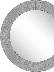 Rachel Casual Round Framed Classic Accent Mirror - Gray