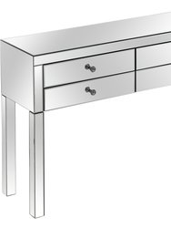 Rennes 47.2" Clear Rectangle Glass Console Table