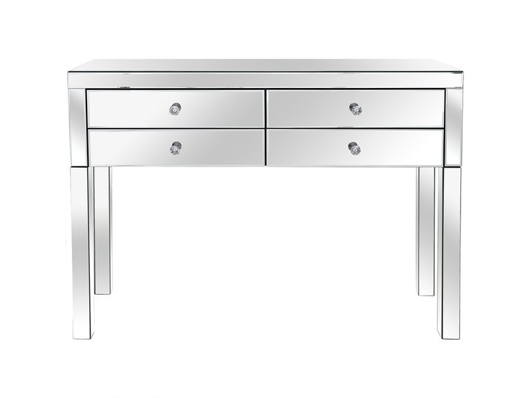 Rennes 47.2" Clear Rectangle Glass Console Table - Clear