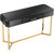 Sonya 47.2" Black Rectangle Glass Console Table