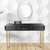 Sonya 47.2" Black Rectangle Glass Console Table