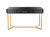 Sonya 47.2" Black Rectangle Glass Console Table - Black