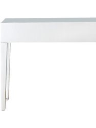 Vera 48" Rectangle Glass Console Table - Silver