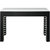 Waves 47.6" Rectangle Glass Console Table - Black