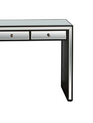 Wyatt 48" Rectangle Glass Console Table - Black