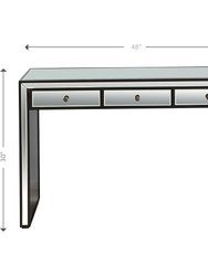 Wyatt 48" Rectangle Glass Console Table - Black