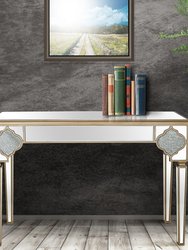 Zahra 47.2" Rectangle Glass Console Table - Champagne