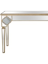 Zahra 47.2" Rectangle Glass Console Table - Champagne - Champagne