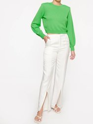 Amelie Twill Pant - White