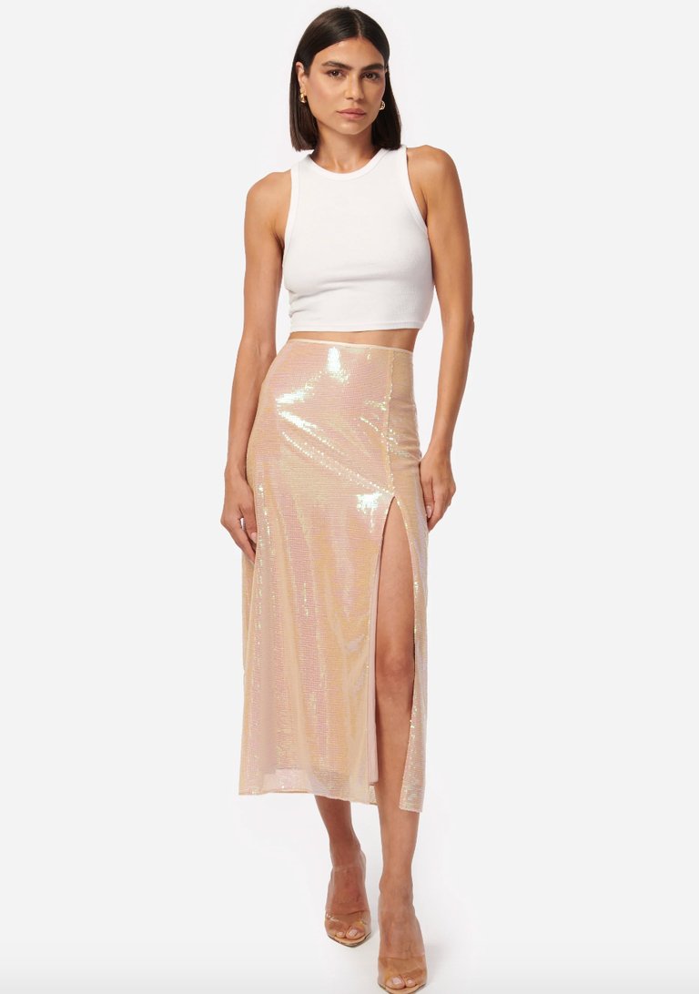 Artemis Skirt In Opal Sequin - Opal Sequin