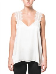 Chelsea Cloque Cami Top - White