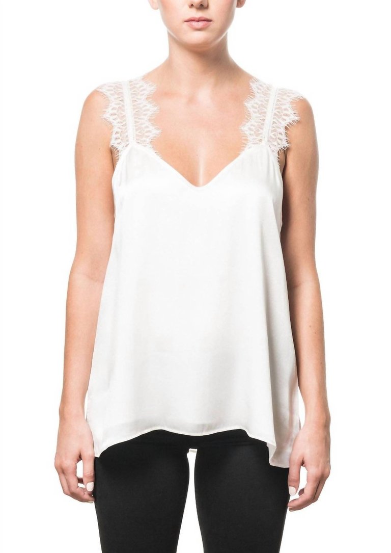 Chelsea Cloque Cami Top - White