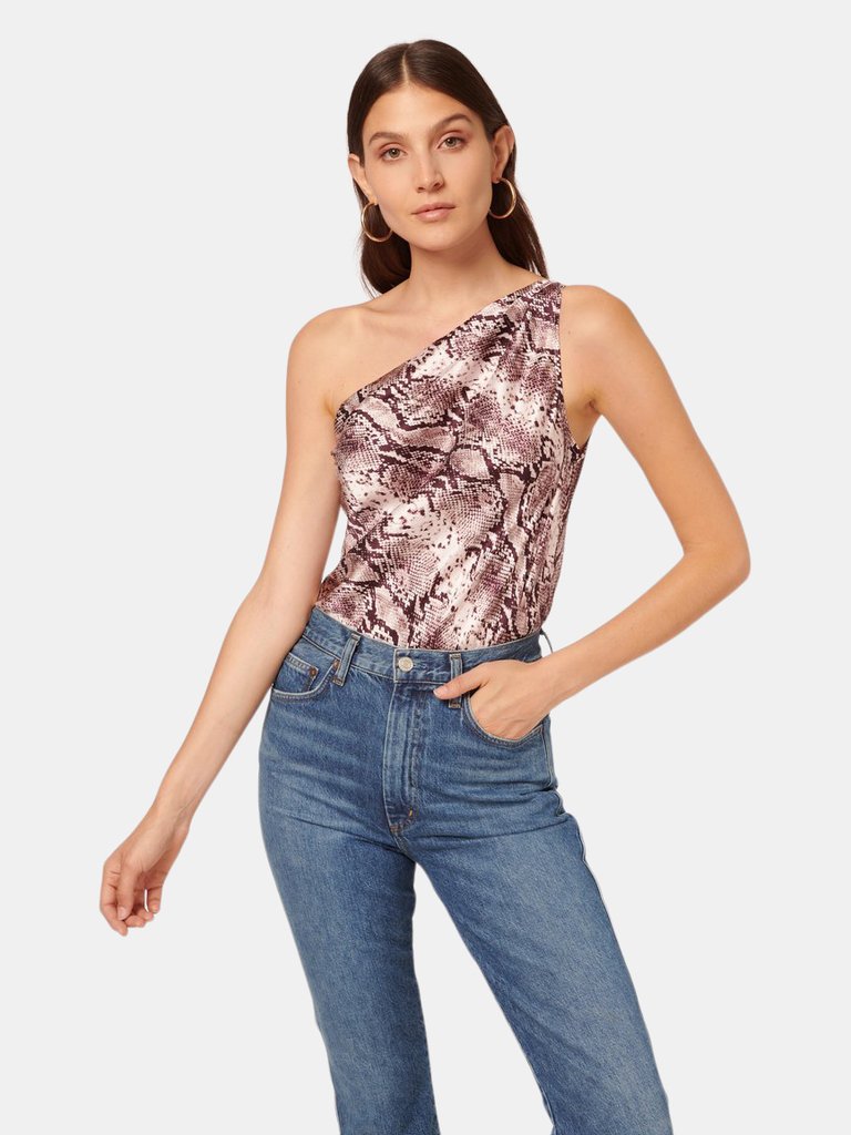 Darby Bodysuit in Berry Snake print - Berry Snake Print