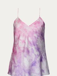 Raine Silk Camisole In Frosting Tie Dye - Frosting Tie Dye