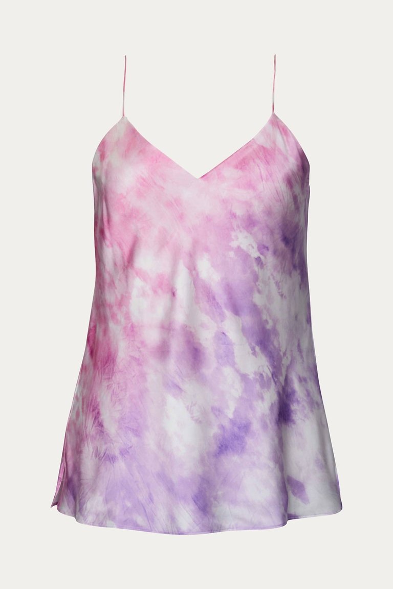 Raine Silk Camisole In Frosting Tie Dye - Frosting Tie Dye