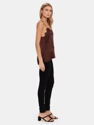 The Racer Silk Charmeuse Cami