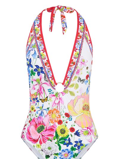Camilla Women Fairy Gang Floral Tie Back V-Neck Beaded One Piece Swimsuit product