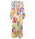 Women Shirred Waist Detail Fairy Gang Keyhole Silk Maxi Dress - Multicolor