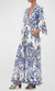 Women's Kimono-Sleeve Silk Crepe Maxi Dress
