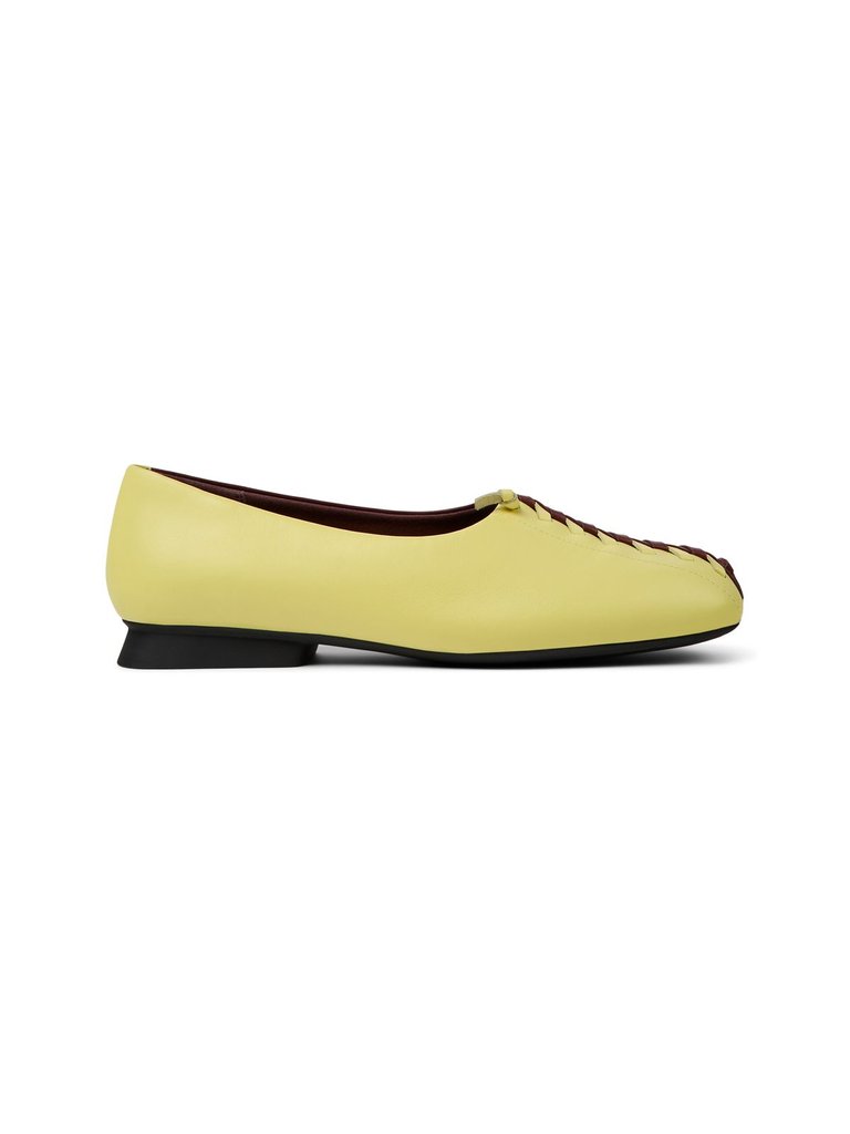 Ballerinas Women Twins Shoes - Yellow/Burgundy - Yellow/Burgundy