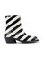 Bonnie Black And White Striped Leather Boots For Women - Black/White