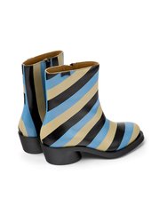 Bonnie Multicolored Striped Leather Boots For Women