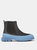 Leather Women's Pix Ankle Boots - Black/Blue