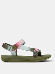 Match Sandals - Green Pink