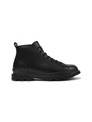 Men Brutus Ankle Boots - Black Leather - Black