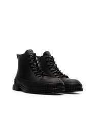 Men Pix Leather Lace Up Boot - Black