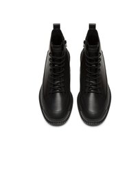 Men Pix Leather Lace Up Boot - Black