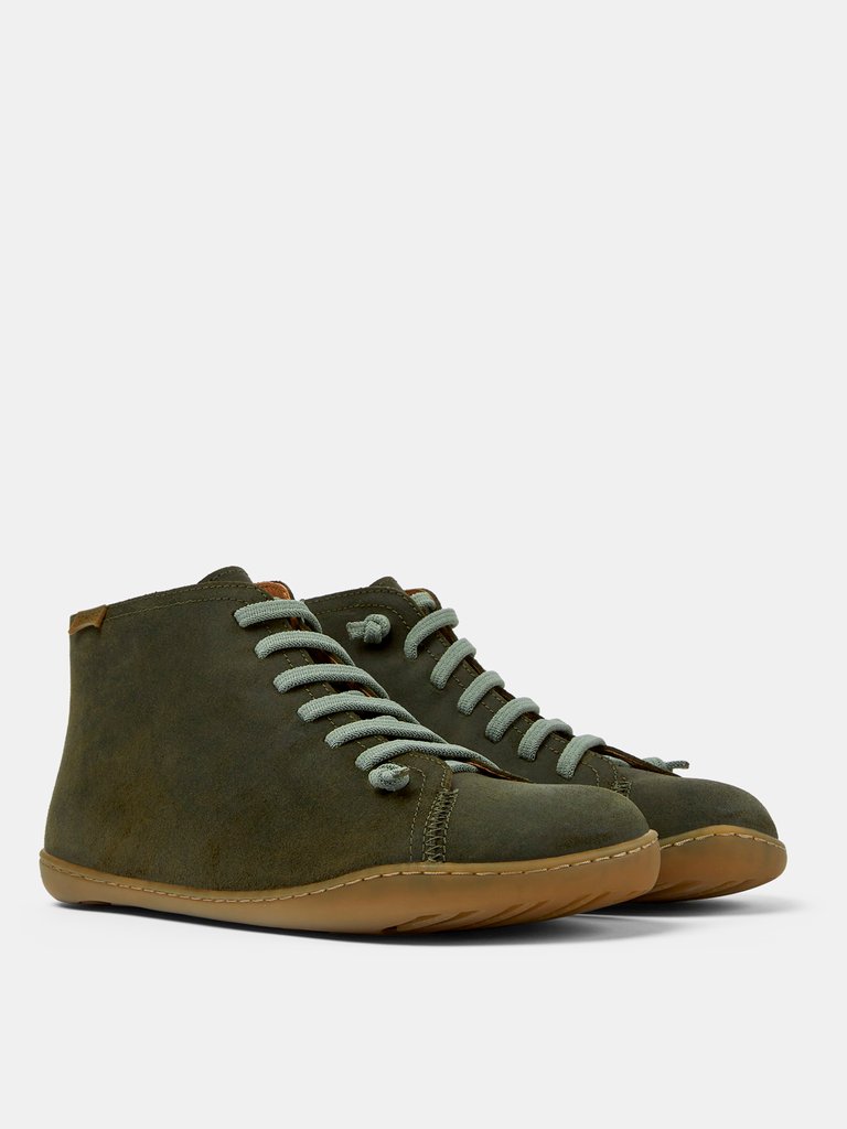 Men's Nubuck Ankle Boots Peu Cami - Dark Green