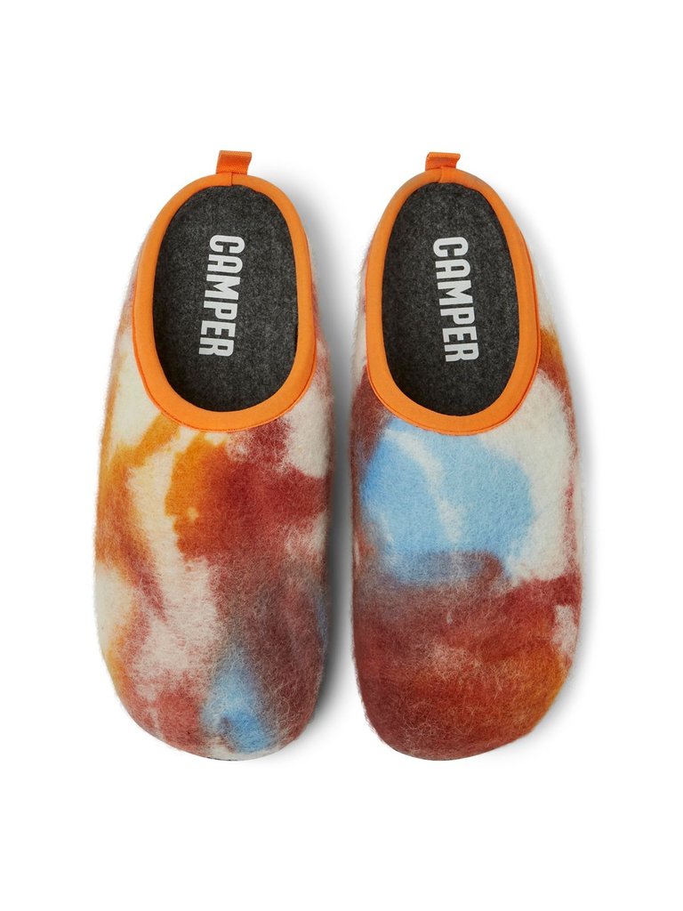 Men's Wabi Slippers - Orange, Blue And White