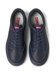Navy Leather Runner K21 Sneakers For Men