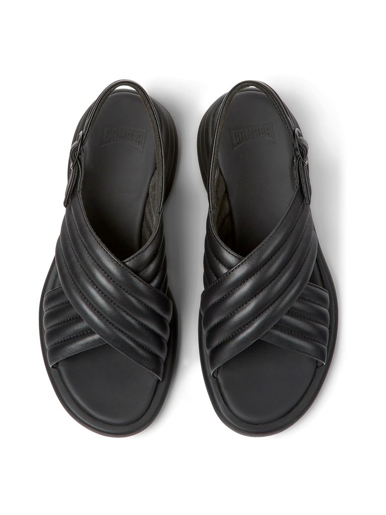 Spiro Leather Sandals - Black