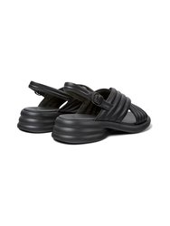 Spiro Leather Sandals - Black