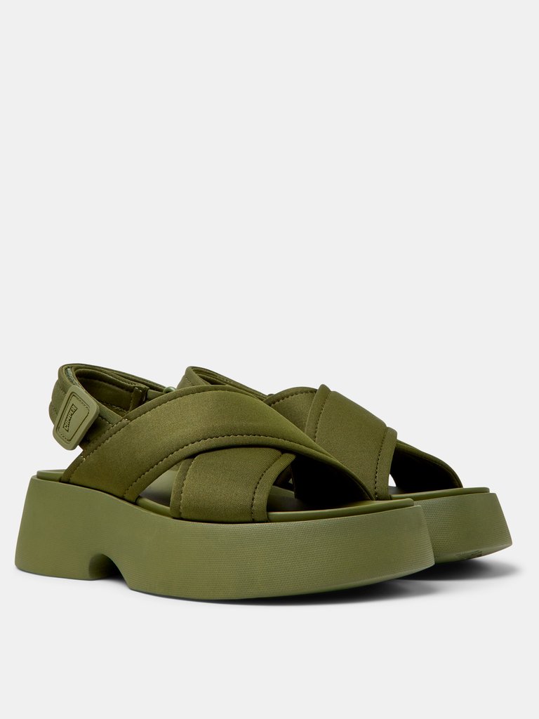 Tasha Sandals - Medium Green