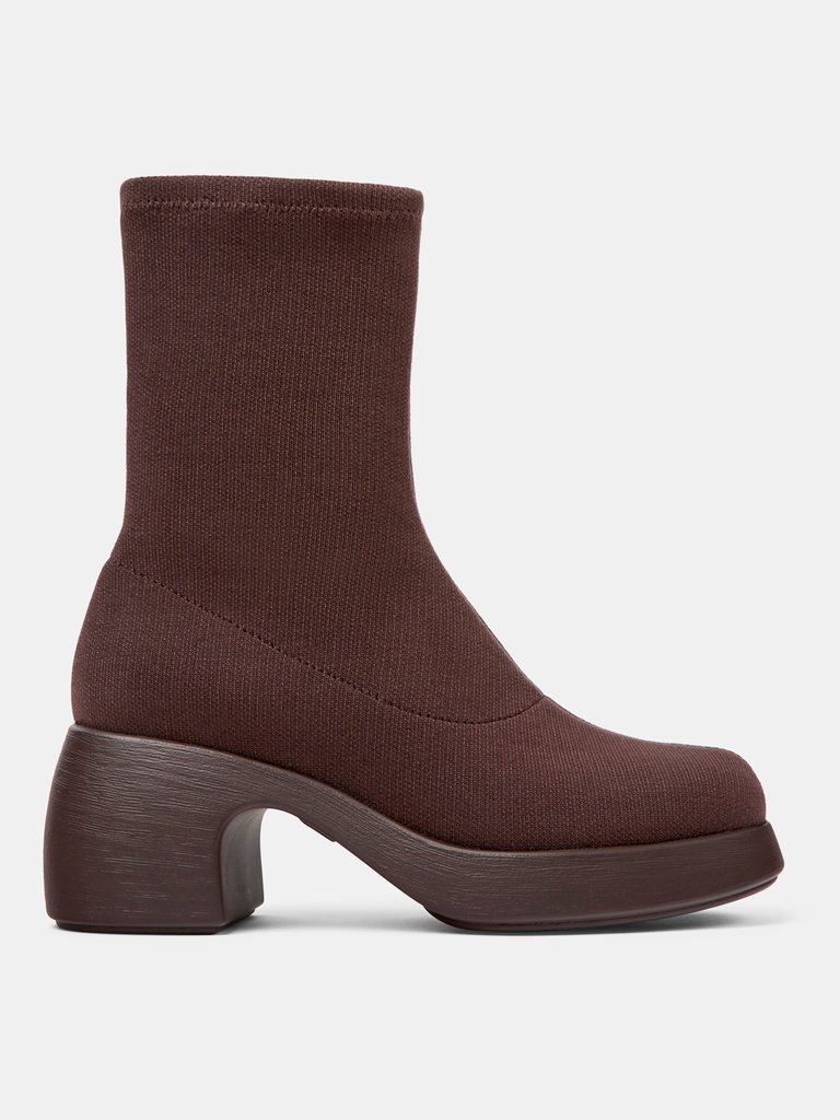 Thelma Ankle Boots - Burgundy - Burgundy