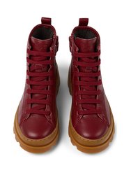 Unisex Brutus Ankle Boots - Burgundy