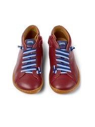 Unisex Burgundy Leather Peu Boots