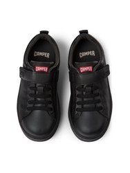 Unisex Runner Sneakers - Black Leather