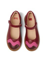 Unisex Twins Ballerinas - Burgundy/Pink