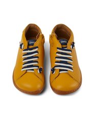 Unisex Yellow Leather Peu Boots